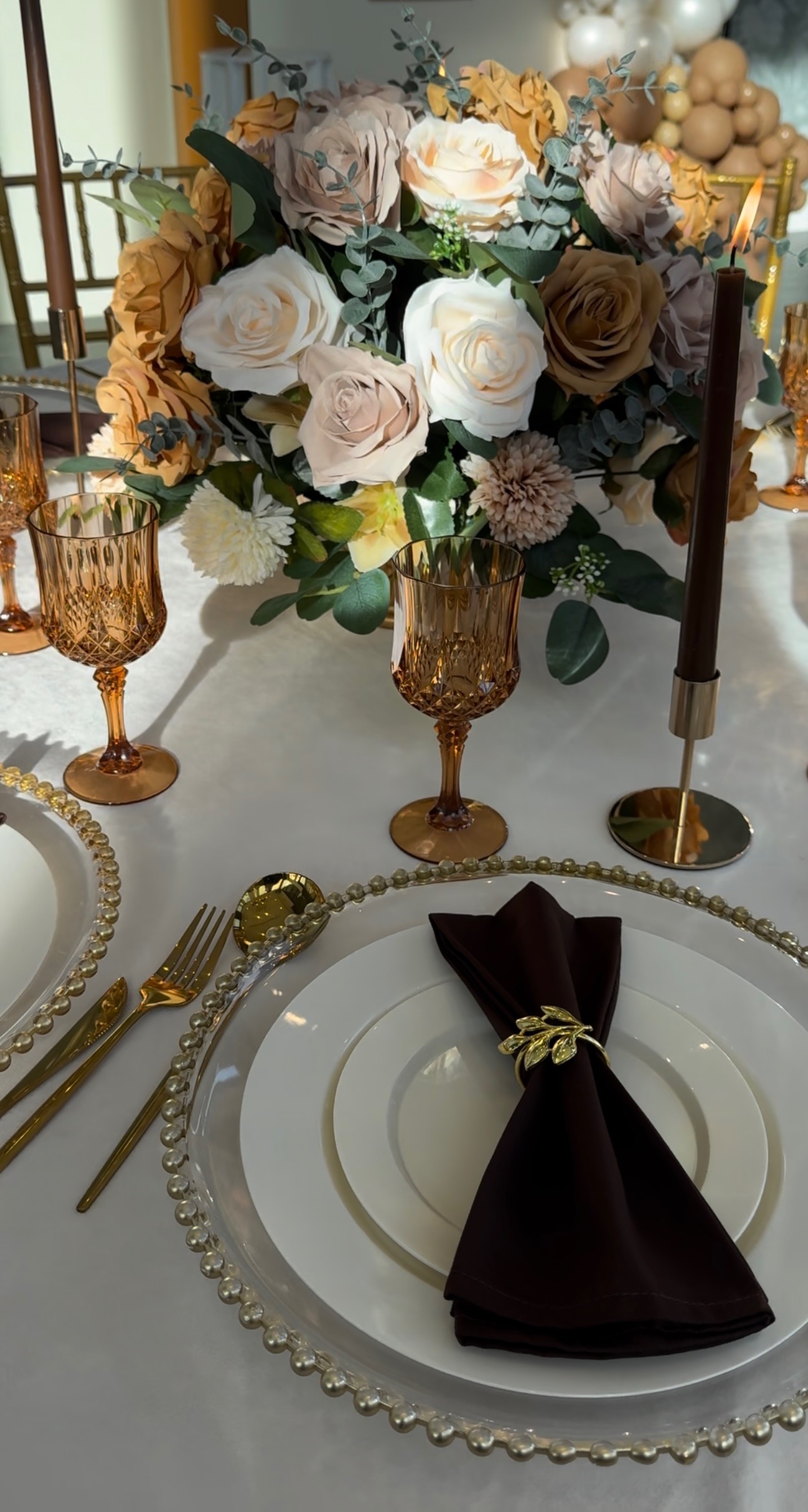 Cultural event styling with rich colors